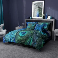 Pościel z satyny bawełnianej pawie oko NOBILE 160x200 cm