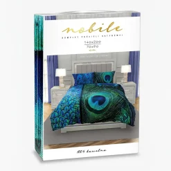 Pościel z satyny bawełnianej pawie oko NOBILE 140x200 cm
