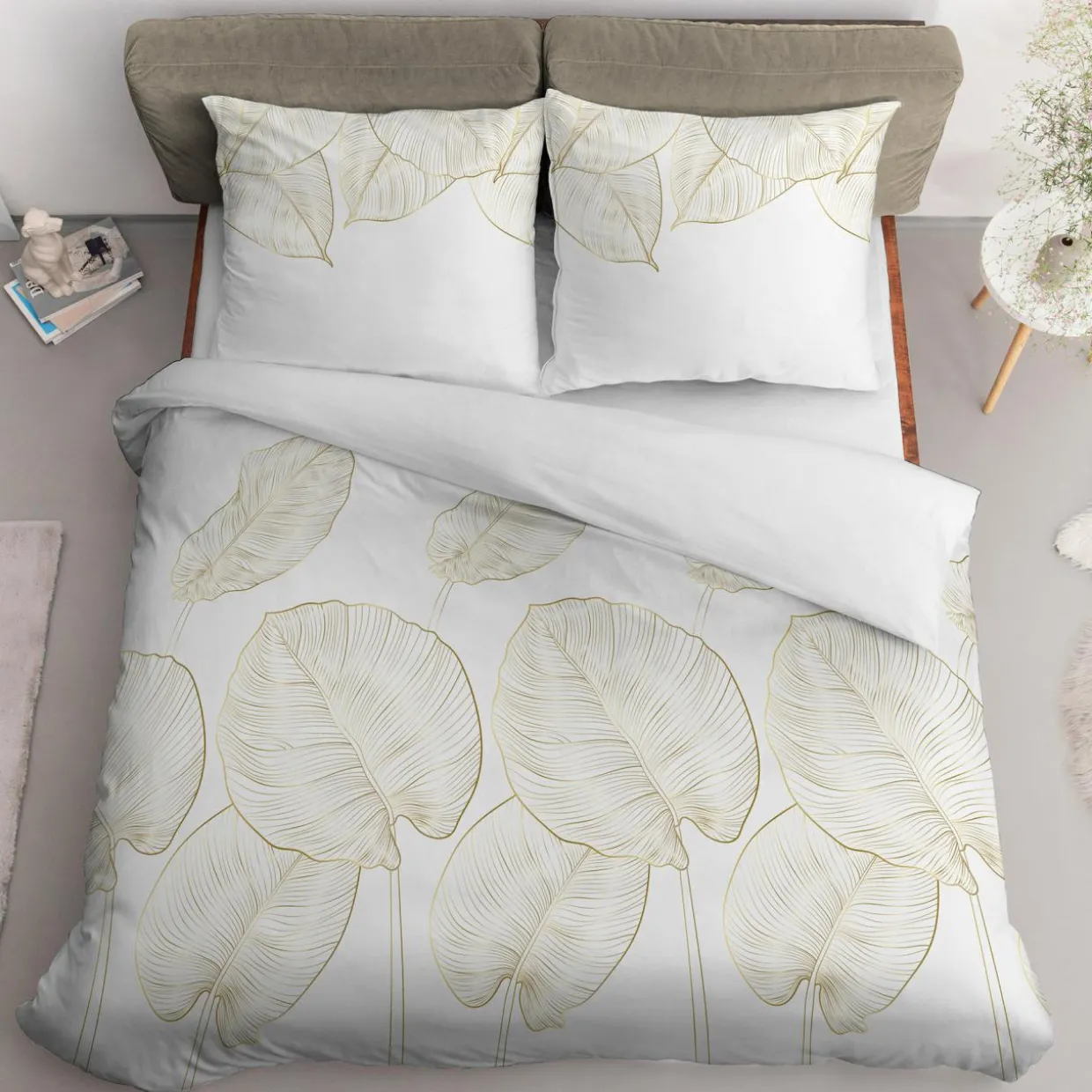 Pościel z satyny bawełnianej w liście HOME SATIN 220x200 cm