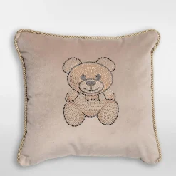 Poduszka dekoracyjna beżowa TEDDY 45x45 cm