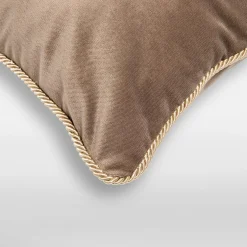 Poduszka dekoracyjna brązowa TEDDY 45x45 cm