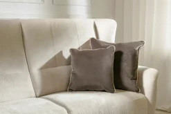 Poduszka dekoracyjna brązowa PAROS 45x45 cm