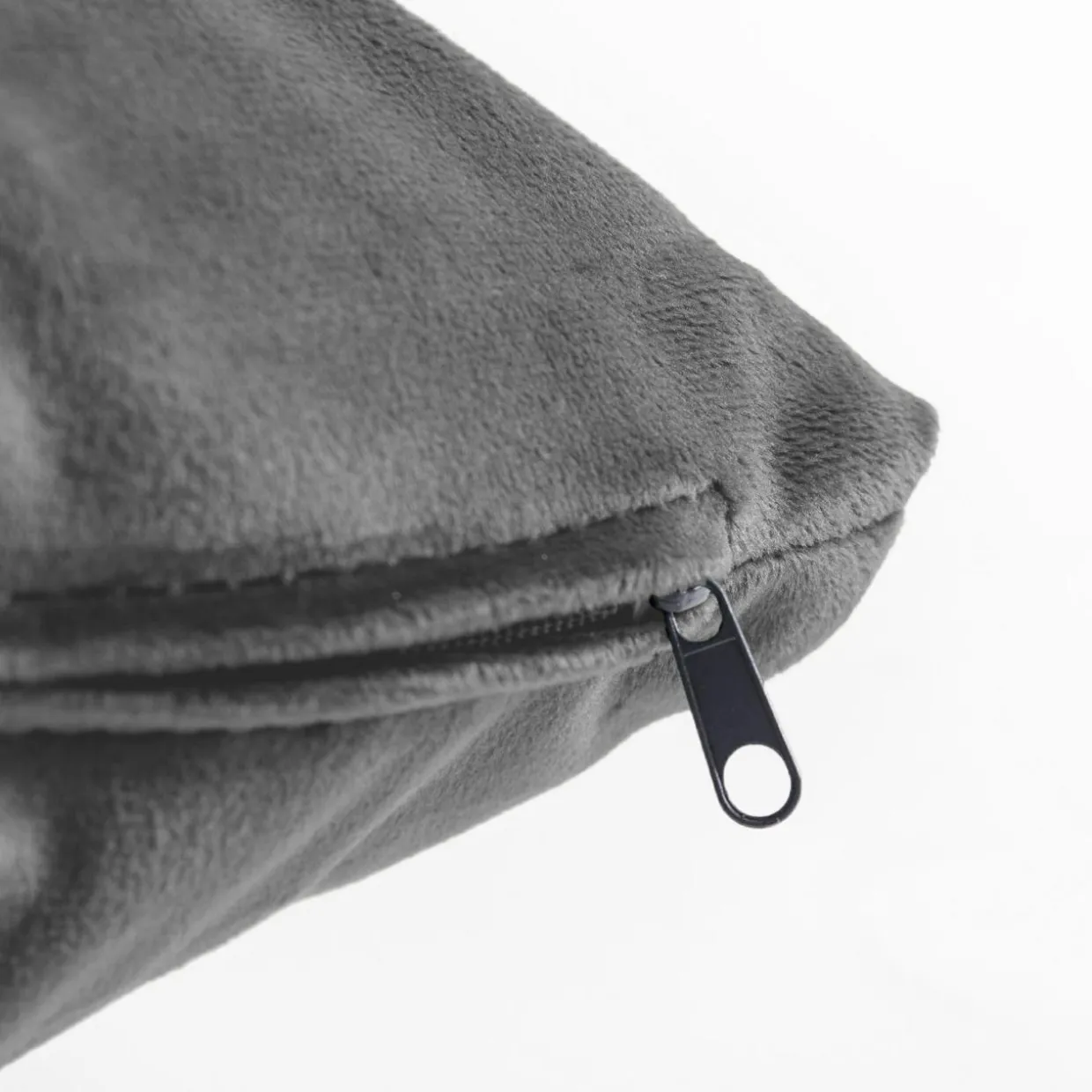 Poduszka dekoracyjna welurowa szara VELVIO 45x45 cm