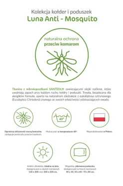 Poduszka LUNA ANTI-MOSQUITO 70x80 cm