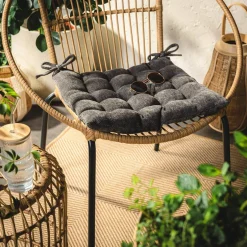 Poduszka na krzesło ciemnoszara DALLAS 40x40 cm