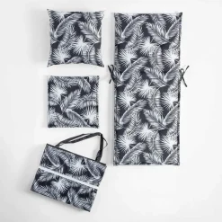 Poduszka na krzesło, czarna, SAMBA, 50x118 cm