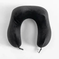 Poduszka podróżna rogal czarna 30x27x10 cm