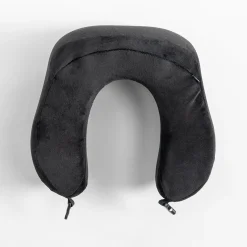 Poduszka podróżna rogal czarna 30x27x10 cm