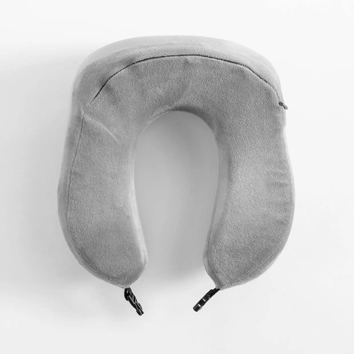 Poduszka podróżna rogal szara 30x27x10 cm