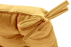 Poduszka siedzisko na krzesło musztardowa VELVIO 40x40 cm