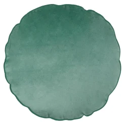 Poduszka welurowa w liście zielona LAURIEL JOEY 45 cm