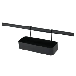 Pojemnik do zawieszenia na reling kuchenny czarny