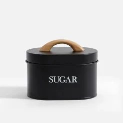 Pojemnik kuchenny na cukier czarny 15 cm
