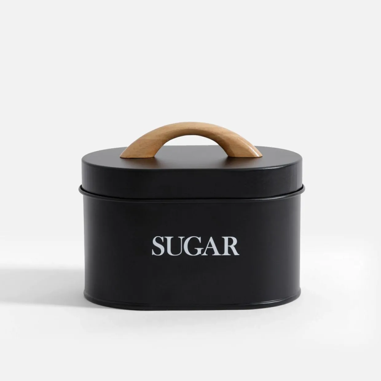 Pojemnik kuchenny na cukier czarny 15 cm