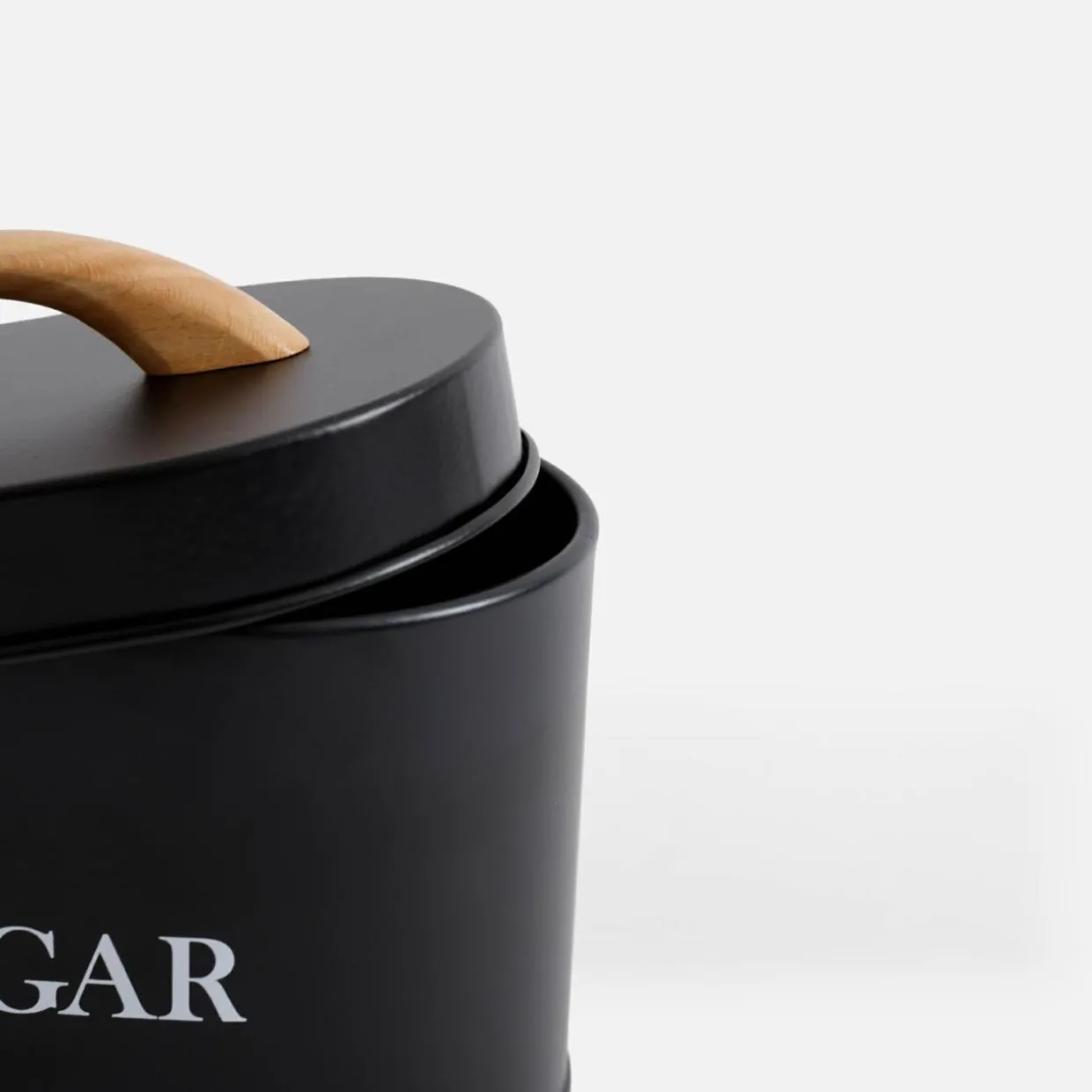 Pojemnik kuchenny na cukier czarny 15 cm