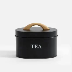 Pojemnik kuchenny na herbatę czarny 15 cm