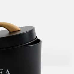 Pojemnik kuchenny na herbatę czarny 15 cm