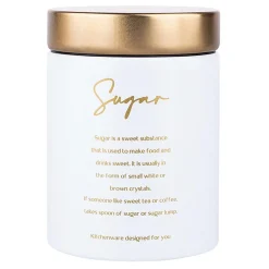 Pojemnik na cukier biały SUGAR 11x15 cm