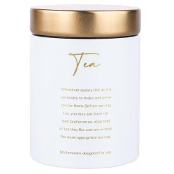 Pojemnik na herbatę biały TEA 11x15 cm