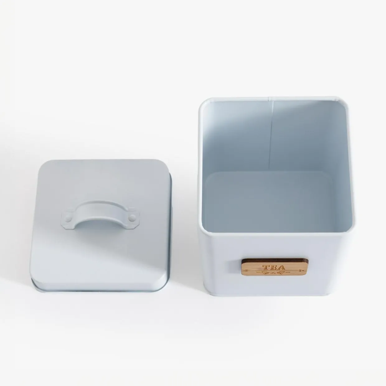 Pojemnik na herbatę z bambusową tabliczką TEA