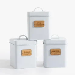 Pojemnik na herbatę z bambusową tabliczką TEA