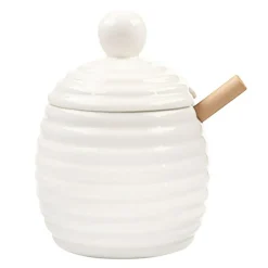 Pojemnik na miód z pokrywką i czerpakiem 11,5 cm