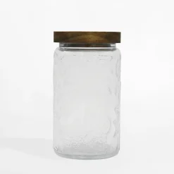 Pojemnik szklany z akacjową pokrywką 1000 ml