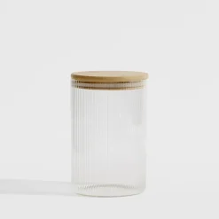 Pojemnik szklany z bambusową pokrywką 970 ml