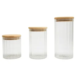 Pojemnik szklany z bambusową pokrywką 950 ml