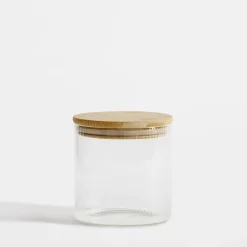 Pojemnik szklany z bambusową pokrywką 600 ml