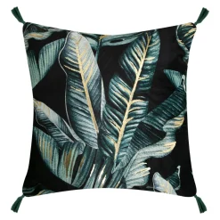 Poszewka dekoracyjna w liście z frędzlami BANANA 45x45 cm