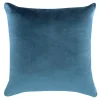 Poszewka dekoracyjna welurowa niebieska VELVIO 45x45 cm