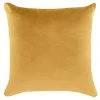 Poszewka dekoracyjna welurowa musztardowa VELVIO 45x45 cm