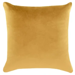 Poszewka dekoracyjna welurowa musztardowa VELVIO 45x45 cm