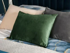 Poszewka na poduszkę welurowa zielona BELLO 45x60 cm