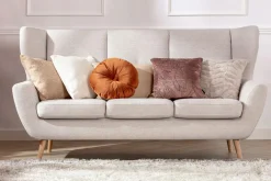 Poszewka na poduszkę welurowa beżowa BELLO 45x60 cm