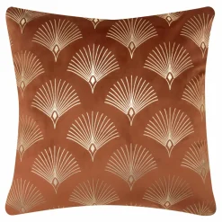 Poszewka welurowa brązowa SIENNA 45x45 cm