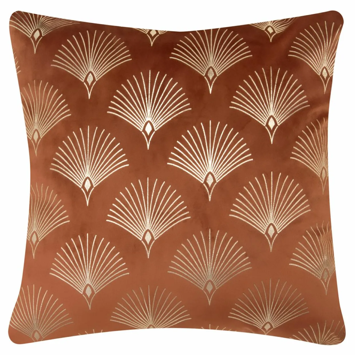 Poszewka welurowa brązowa SIENNA 45x45 cm