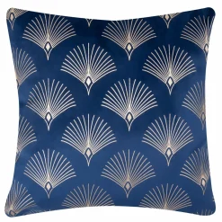 Poszewka welurowa ciemnoniebieska SIENNA 45x45 cm