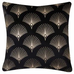 Poszewka welurowa czarna SIENNA 45x45 cm