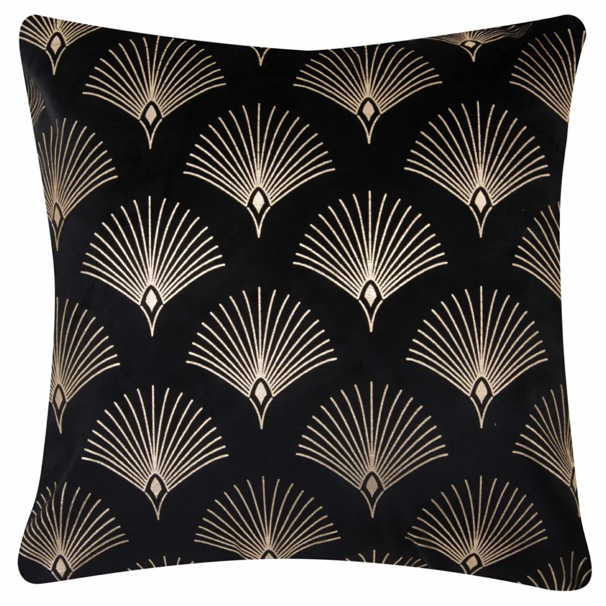 Poszewka welurowa czarna SIENNA 45x45 cm