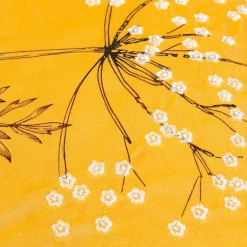 Poszewka welurowa z haftem żółta ANISE 45x45 cm