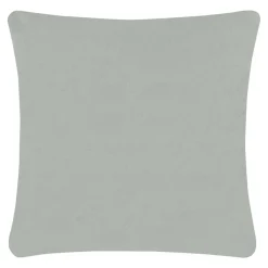 Poszewka welurowa z haftem jasnoszara ANISE 45x45 cm