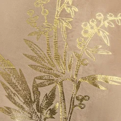 Poszewka welurowa z motywem roślinnym beżowa HERBS 45x45 cm