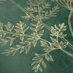 Poszewka welurowa z motywem roślinnym zielona HERBS 45x45 cm