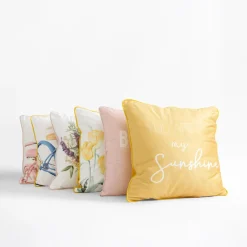 Poszewka z rowerem żółta SUZI 45x45 cm