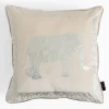 Poszewka ze słoniem biała DAIRA 45x45 cm