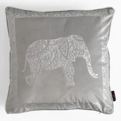 Poszewka ze słoniem jasnoszara DAIRA 45x45 cm