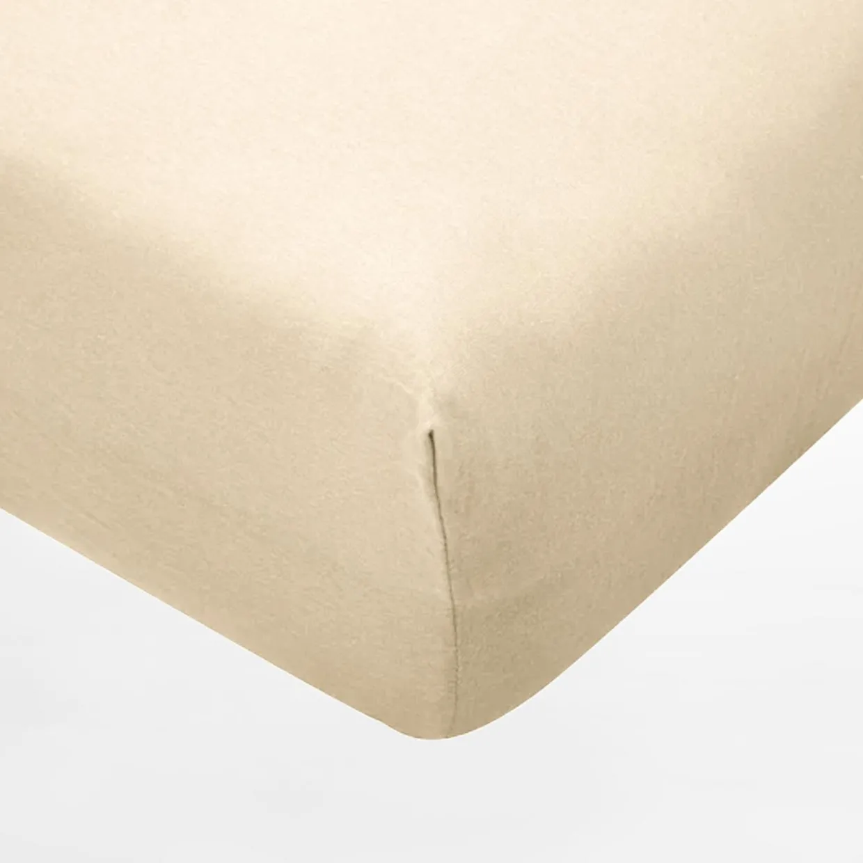 Prześcieradło jasnobeżowe JERSEY z gumką 140x200 cm