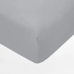 Prześcieradło szare JERSEY z gumką 60x120 cm